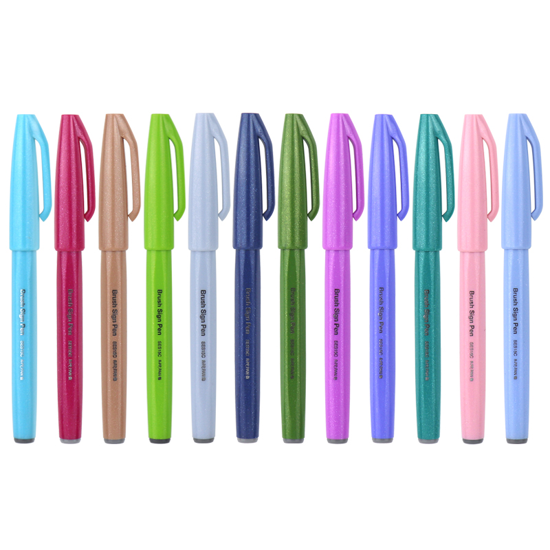 Pentel Pen Sign Pen - 12/24pcs japonia Pentel Touch Brush Fude